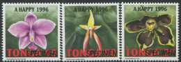 Tonga 1995 SG1331-1335 A Happy 1996 Flowers SPECIMEN (3) MNH - Tonga (1970-...)