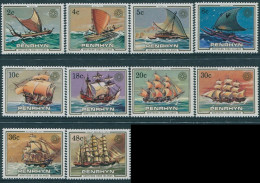 Cook Islands Penrhyn 1984 SG337-346 Sailing Craft And Ships (10) MNH - Penrhyn