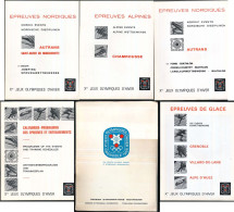 Dossier D'informations Techniques Des X° Jeux Olympiques D'Hiver De GRENOBLE 1968 Olympic Games 68 Avec Ses 5 Cahiers - Sonstige & Ohne Zuordnung