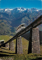 Trains - Funiculaires - Suisse - Niesenbahn, Hegernalpviadukt Mit Gspaltenhorn, Blùmlisalp Und Doldenhorner - CPM - Voir - Kabelbanen