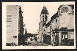 CPA Rozay-en-Brie, L`Eglise, Rue De Paris  - Rozay En Brie