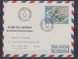 TAAF 1972 Cover  Ile De La Possession Ca Iles Saint Paul Et Amsterdam 18.1.1972 (60112) - Poste Aérienne