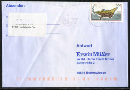 Prehistoric, Messel Pit Fossil Site, Reptile | Germany 1998 Briefzentrum Postmark, Mi 2006 Single Stamp Domestic Cover - Fossiles