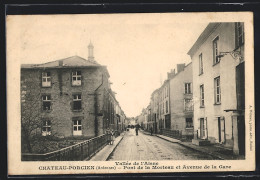 CPA Chateau-Porcien, Valle De L`Aisne, Pont De La Morteau Et Avenue De La Gare  - Chateau Porcien