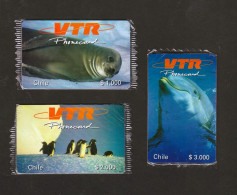 Chile, VTR 1996 - Mint In Blister - 1000ex - Dolphin - Penguins - RR - Chile