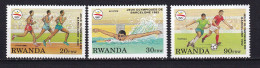 143 RWANDA 1993 - Y&T 1317/19 - Sport JO Barcelone Foot Nage Course - Neuf **(MNH) Sans Charniere - Unused Stamps