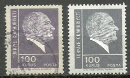 Turkey; 1975 Regular Issue Stamp "Color Tone Variety" - Used Stamps