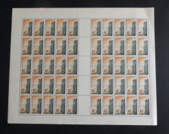 REUNION - 1947 - N°YT. 262 - 10c Vert-noir Et Orange - Feuille Complète - Neuf Luxe ** / MNH - Unused Stamps