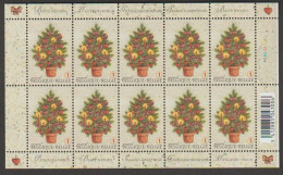 BELGIQUE 3733 XX Feuillet De 10 (5 X 2) Planche 2  Noël Et Nouvel An 2007 - Sapin De Noël Décoré - Nuevos