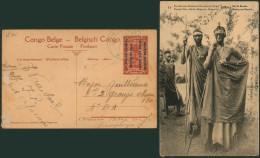 Ruanda-Urundi - EP Au Type SBEP 12 Vue 11 Voyagé / Used  // Cachet B.P.C.V.P.K. N°16 (1917) > Armée Belge En Campagne - Entiers Postaux