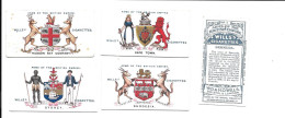 CJ46 - SERIE COMPLETE 50 CARTES CIGARETTES WILLS - ARMS OF THE BRITISH EMPIRE - Wills