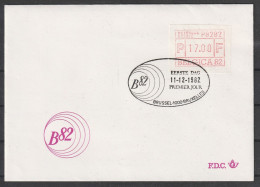Belgien: 1982, ATM FDC Blankobrief In EF, Internationale Briefmarkenausstellung BELGICA ’82, .  ESostpl. BRÜSSEL - Covers & Documents