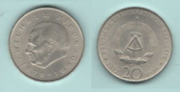 Germania DDR 20 Marchi 1972 Wilhelm Pieck Nickel Coin - Sonstige & Ohne Zuordnung
