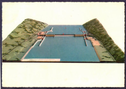 JUGOSLAVIA - MODEL OF THE ĐERDAP HYDROELECTRIC POWER PLANT ON THE DANUBE - 1965 - Agua