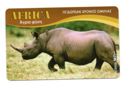 Africa Hippopotame Carte Prépayée GMS Grèce Calling  Card  ( T 368) - Grecia