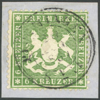 WÜRTTEMBERG 18xI BrfStk, 1860, 6 Kr. Hellgrün Mit Plattenfehler Einbuchung In Der Linken Randlinie Neben Erstem E In Kre - Sonstige & Ohne Zuordnung