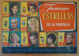 ALBUM Famosas Estrellas Pantalla COMPLET Film Stars Acteurs - 216 Cromos Vignettes Loren Wagner Brynner Brando Monroe - Albums & Catalogues