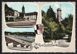 AK Helmbrechts Im Frankenwald, Die Kirche, Das Schwimmbad, Der Turm  - Helmbrechts