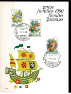 1980 1966 1967 & 1968 Philatelic Card   :" Gentse Floraliën VI - Floralies Gantoises VI " - 1971-1980