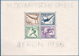 Germany 1936 Olympic Games Berlin Block Of 3, 4, 6 & 40 Pf MNH - Estate 1936: Berlino