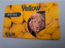 ITALIA/ITALY  PREPAID/ LION  YELLOW AFRICA € 6,-   / LYON/ / USED CARD       **17020** - Collezioni