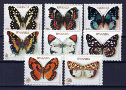 Rwanda 905-912 MNH Butterflies Insects Nature ZAYIX 0624S0552 - Other & Unclassified