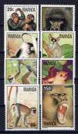 Rwanda 857-864 MNH Monkeys Animals Chimps Gorillas ZAYIX 0624S0564 - Other & Unclassified