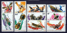 Rwanda 495-504 MNH Insects Nature Beetles Moths ZAYIX 0624S0561 - Altri & Non Classificati