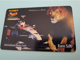ITALIA/ITALY  PREPAID/ LION / FORMULA ONE/ RACECAR/LYON/  € 5,-   / LYON/ / USED CARD       **17025** - Collezioni