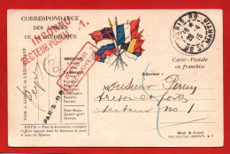 (RECTO / VERSO) CARTE CORRESPONDANCE DES ARMEES DE LA REPUBLIQUE EN 1915 - RETOUR A L' ENVOYEUR SECT 1. - Storia Postale