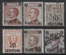 Italia Italy 1923 Regno Ordinari Soprastampati Sa N.135-140 Completa MH/US */US - Mint/hinged