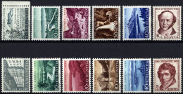 SCHWEIZ BUNDESPOST 597-601,613-17 **, 1954/5, Pro Patria, 2 Prachtsätze, Mi. 27.- - Nuevos