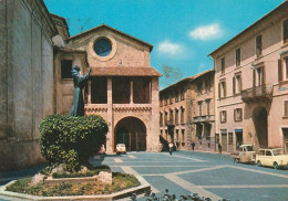 RIETI PIAZZA MARIANO VITTORI PALAZZO VESCOVILE ANIMATA VIAGGIATA ANNO 1968 - Rieti