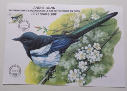 Souvenir Privé Oiseaux André Buzin 26-03-01 Pie Bavarde - 1985-.. Uccelli (Buzin)