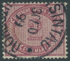 KIAUTSCHOU V 37eV O, 1899, 2 M. Dkl`rotkarmin Mit Plattenfehler Große Unterbrechung In Der Guilloche Unten Links, Stempe - Kiautchou