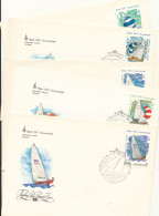 USSR FDC 26-10-1978 Summer Olympic Games 1980 In Moscow Sailing Regatta Complete Set Of 5 On 5 Covers With Cachet - FDC