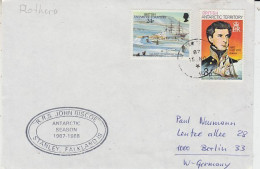 British Antarctic Territory (BAT)  RRS John Biscoe Ca Rothera 15 NOV 1987(60118) - Brieven En Documenten