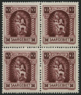 SAARGEBIET 102 VB **, 1925, 45 C. Madonna Im Viererblock, Pracht, Mi. 34.- - Otros & Sin Clasificación
