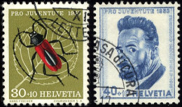 SCHWEIZ BUNDESPOST 591/2 O, 1953, 30 Und 40 C. Pro Juventute, 2 Prachtwerte, Mi. 25.- - Oblitérés