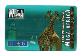 Girafe Maga Africa Carte Prépayée Italie Star Calling  Card  ( T 376) - Cartes GSM Prépayées & Recharges