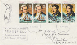 British Antarctic Territory (BAT)  RSS Bransfield  Ca Halley Bay 9 JAN 1978 (60120) - Covers & Documents