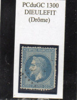 Drôme - N° 29B (ld) Obl PCduGC 1300 Dieulefit - 1863-1870 Napoléon III Con Laureles