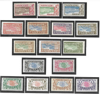 REUNION 1907 - 17  CAT YT 56 à 71 Série Complète ** MNH - Unused Stamps