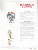 Année 1993 : Carte Souvenir Or/goud Fdc - 2528 - Natasja Natacha - Walthery - Numéro 435 - 1991-2000