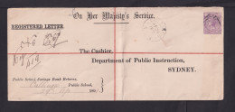 1891 - 6 P. Dienst-Einschreib-Ganzsache Ab CULLINGA Nach Sydney - Lettres & Documents