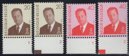 2559/2560 Koning Roi Albert II  Type MVT Avec Numéros De Planches 1 Et 2 ** - 1991-2000