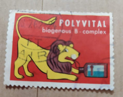 PHARMACY ADVERTISE LABLE STAMP POLYVITAL VF USED (F1/61) - Farmacia