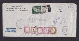 1961 - 5 Und 10 M. In Mischfrankatur Mit Dienst Auf Luftpostbrief Ab EL DUNAI Nach Wien - Brieven En Documenten
