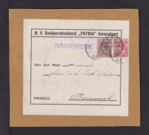 1922 - 30  5 C. Auf Drucksachen-Adressträger Ab Amersfoort - Covers & Documents