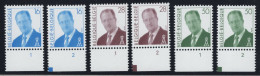 2660/2661/2662 Koning Roi Albert II "lunettes" Avec Numéros De Planches 1 Et 2 ** - 1991-2000